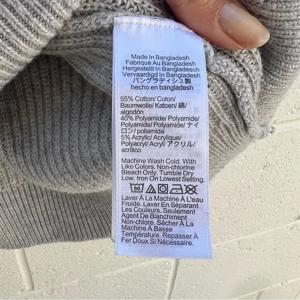 J. Crew Gray and Gold Crew Neck Sweater